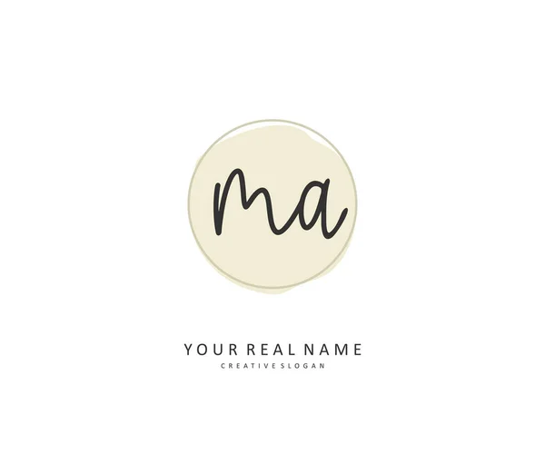 Initial Letter Handwriting Signature Logo Concept Handwriting Initial Logo Template — 图库矢量图片