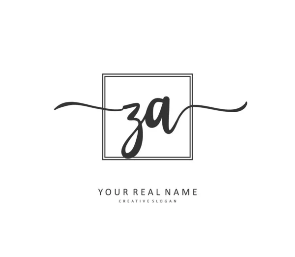 Initial Letter Handwriting Signature Logo Concept Handwriting Initial Logo Template — 图库矢量图片