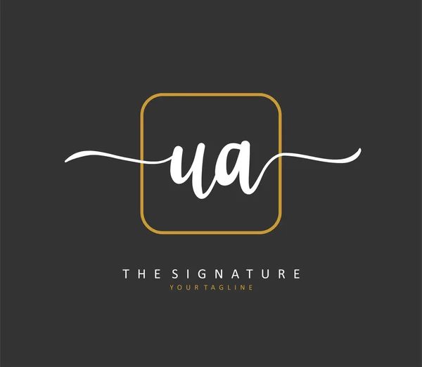 Initial Letter Handwriting Signature Logo Concept Handwriting Initial Logo Template — 图库矢量图片