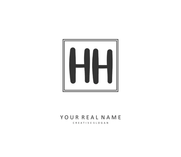 Initial Letter Handwriting Signature Logo Concept Handwriting Initial Logo Template — 스톡 벡터