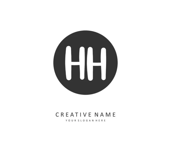 Initial Letter Handwriting Signature Logo Concept Handwriting Initial Logo Template — 스톡 벡터