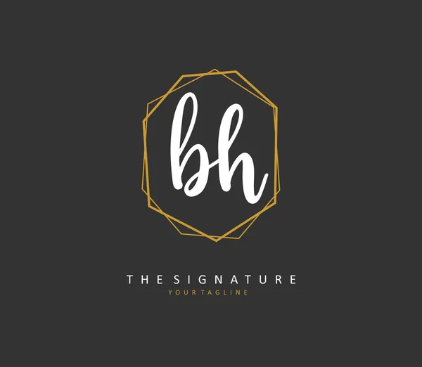 Initial Letter Handwriting Signature Logo Concept Handwriting Initial Logo Template — 图库矢量图片