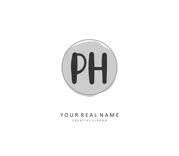 Initial Letter Handwriting Signature Logo Concept Handwriting Initial Logo Template — Stock Vector