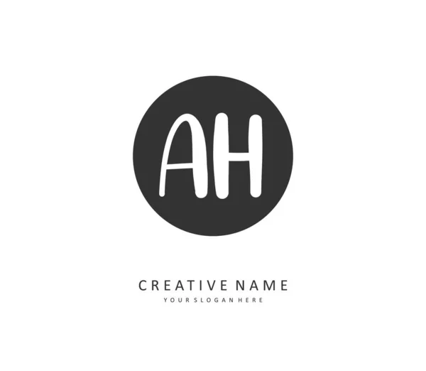 Initial Letter Handwriting Signature Logo Concept Handwriting Initial Logo Template — 스톡 벡터