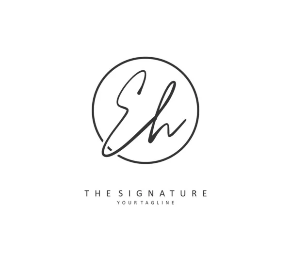 Anfangsbuchstabe Handschrift Und Signatur Logo Ein Konzept Handschrift Initial Logo — Stockvektor