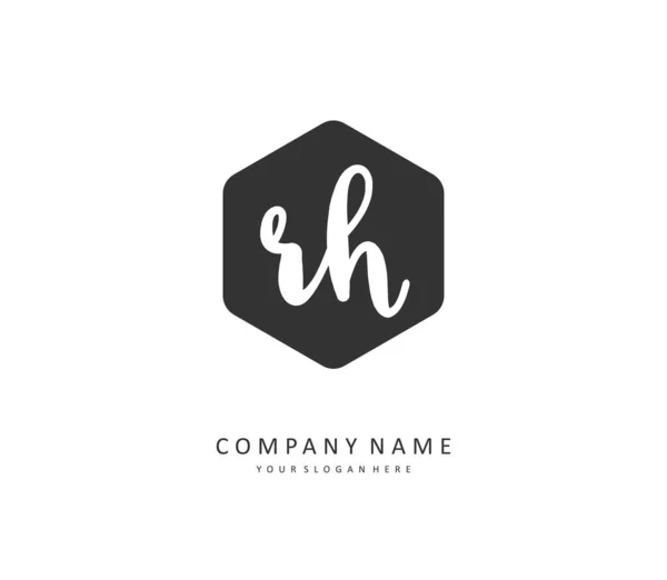 Initial Letter Handwriting Signature Logo Concept Handwriting Initial Logo Template — 스톡 벡터