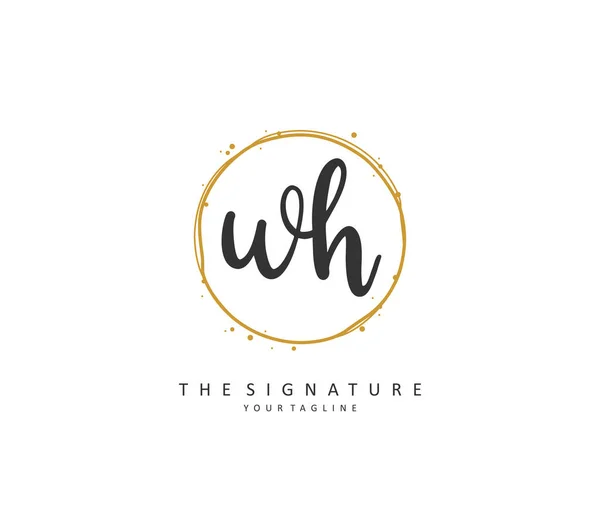 Anfangsbuchstabe Handschrift Und Signatur Logo Ein Konzept Handschrift Initial Logo — Stockvektor