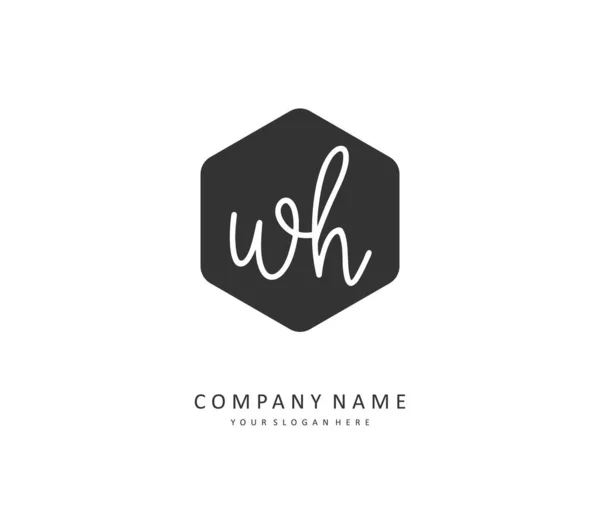 Initial Letter Handwriting Signature Logo Первоначальный Логотип Элементом Шаблона — стоковый вектор