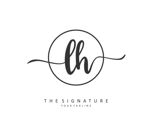 Anfangsbuchstabe Handschrift Und Signatur Logo Ein Konzept Handschrift Initial Logo — Stockvektor