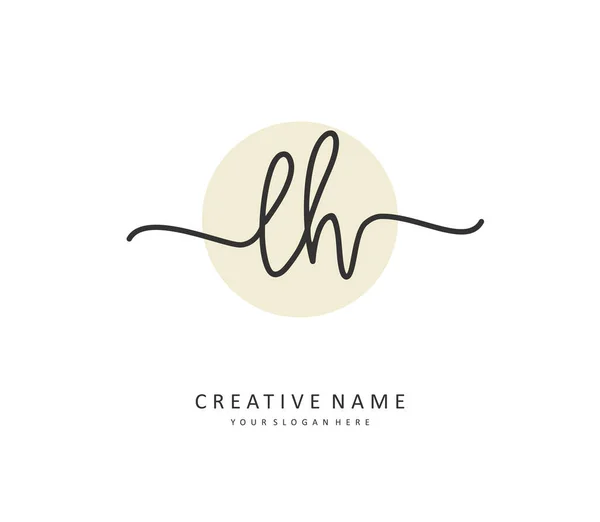 Inicial Letra Letra Firma Logotipo Concepto Escritura Mano Logotipo Inicial — Vector de stock