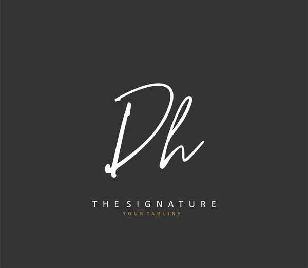 Initial Letter Handwriting Signature Logo Concept Handwriting Initial Logo Template — 스톡 벡터