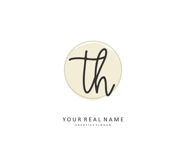 Initial Letter Handwriting Signature Logo Concept Handwriting Initial Logo Template — 스톡 벡터