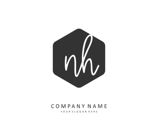 Initial Letter Handwriting Signature Logo Concept Handwriting Initial Logo Template — 스톡 벡터