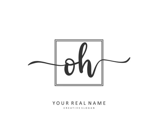 Initial Letter Handwriting Signature Logo Concept Handwriting Initial Logo Template — Stock vektor