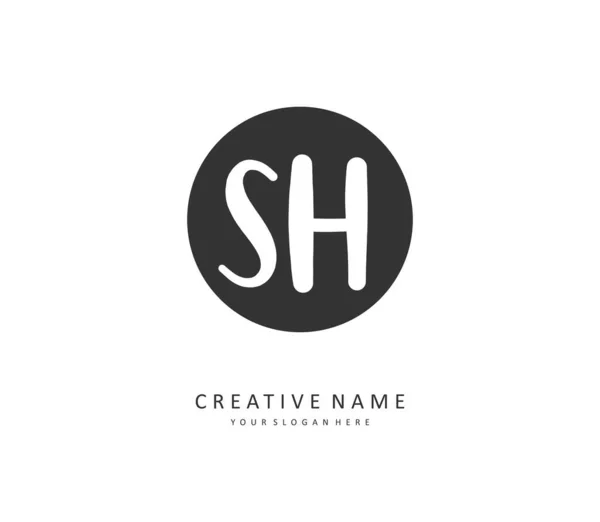 Initial Letter Handwriting Signature Logo Concept Handwriting Initial Logo Template — 스톡 벡터