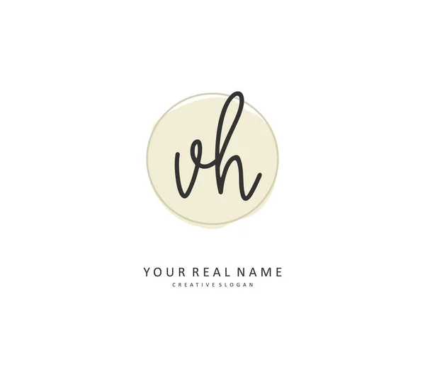 Initial Letter Handwriting Signature Logo Concept Handwriting Initial Logo Template — 스톡 벡터