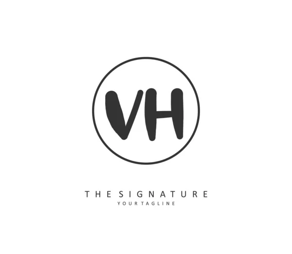 Anfangsbuchstabe Handschrift Und Signatur Logo Ein Konzept Handschrift Initial Logo — Stockvektor