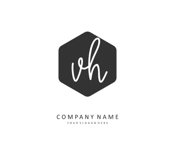 Letra Inicial Letra Logotipo Assinatura Logotipo Inicial Caligrafia Conceito Com — Vetor de Stock