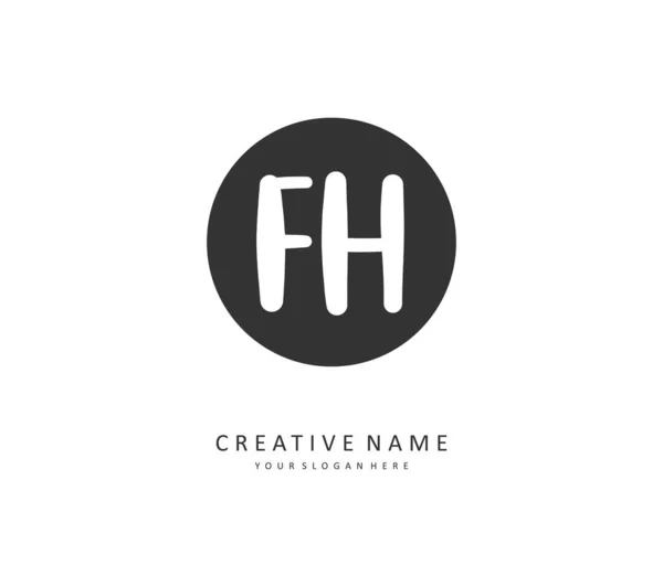 Initial Letter Handwriting Signature Logo Concept Handwriting Initial Logo Template — 스톡 벡터