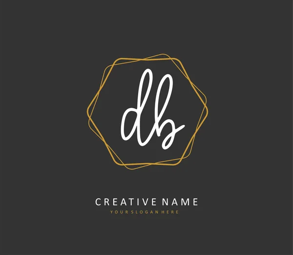 Initial Letter Handwriting Signature Logo Concept Handwriting Initial Logo Template — Stok Vektör