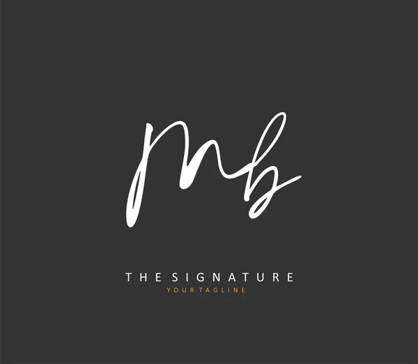 Initial Letter Handwriting Signature Logo Concept Handwriting Initial Logo Template — ストックベクタ