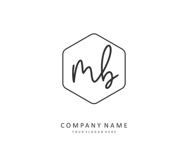 Initial Letter Handwriting Signature Logo Concept Handwriting Initial Logo Template — 图库矢量图片