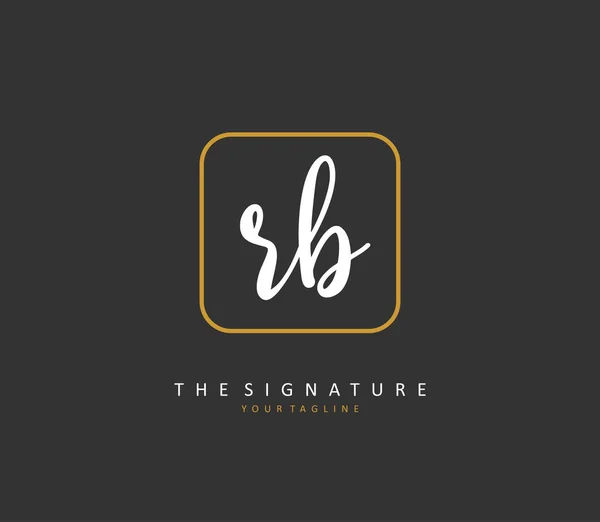 Initial Letter Handwriting Signature Logo Concept Handwriting Initial Logo Template — Stock Vector