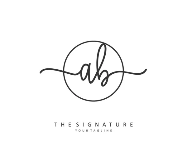 Initial Letter Handwriting Signature Logo Concept Handwriting Initial Logo Template — Stock Vector