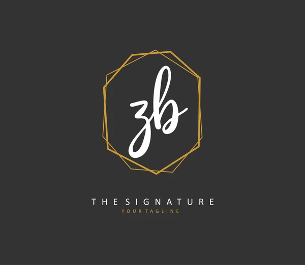 Initial Letter Handwriting Signature Logo Concept Handwriting Initial Logo Template — 图库矢量图片