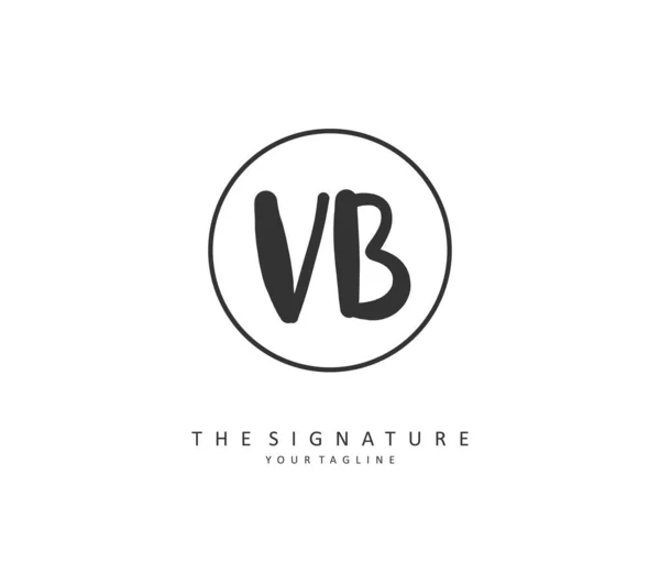 Initial Letter Handwriting Signature Logo Concept Handwriting Initial Logo Template — ストックベクタ