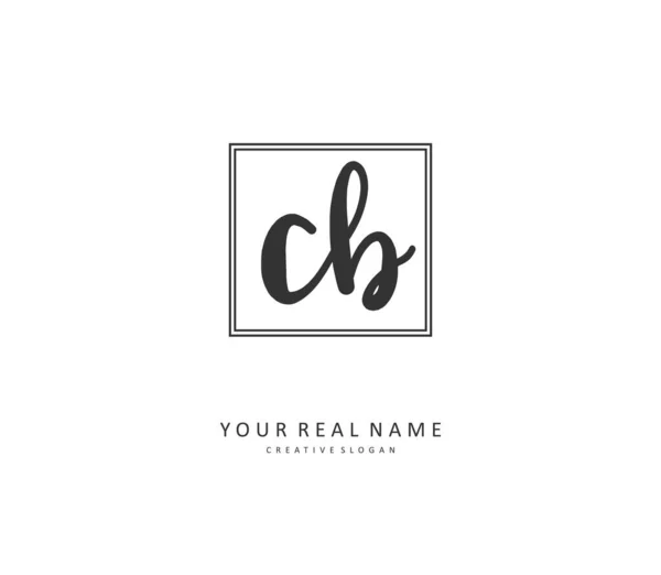 Initial Letter Handwriting Signature Logo Concept Handwriting Initial Logo Template — ストックベクタ