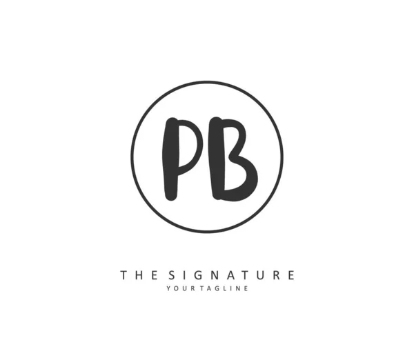 Initial Letter Handwriting Signature Logo Concept Handwriting Initial Logo Template — Stock Vector