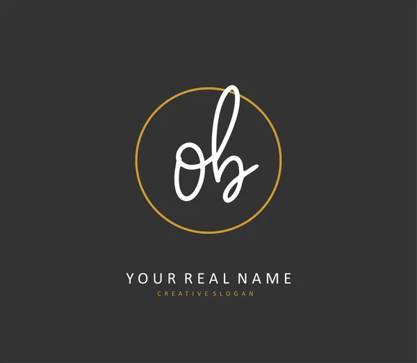Logotipo Inicial Letra Assinatura Logotipo Inicial Caligrafia Conceito Com Elemento —  Vetores de Stock