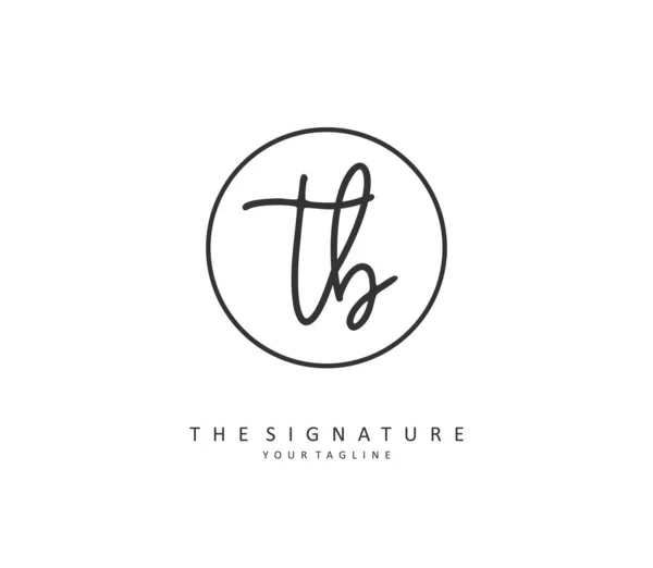 Initial Letter Handschrift Und Signaturlogo Ein Konzept Handschrift Initial Logo — Stockvektor