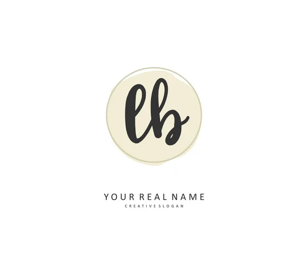 Initial Letter Handwriting Signature Logo Concept Handwriting Initial Logo Template — 스톡 벡터