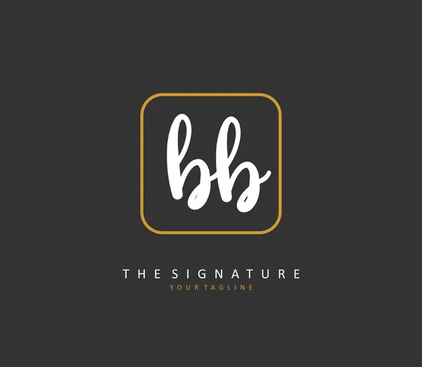 Initial Letter Handwriting Signature Logo Concept Handwriting Initial Logo Template — Stock Vector