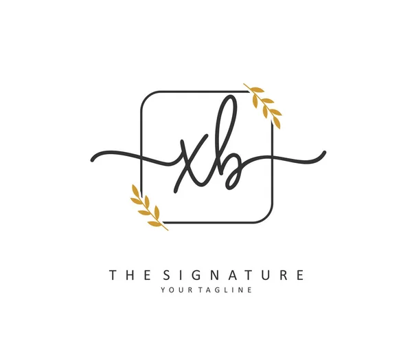 Anfangsbuchstabe Handschrift Und Signaturlogo Ein Konzept Handschrift Initial Logo Mit — Stockvektor