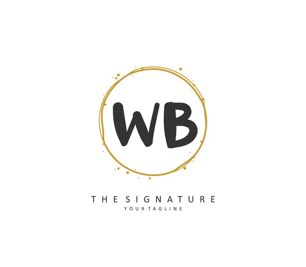 Initial Letter Handwriting Signature Logo Concept Handwriting Initial Logo Template — Stock vektor