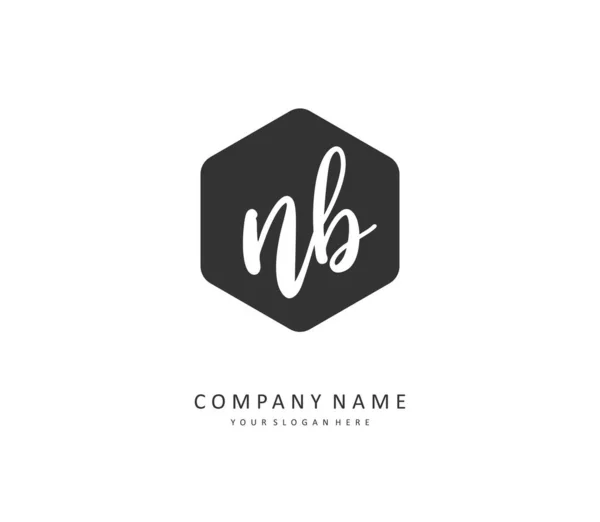 Initial Letter Handwriting Signature Logo Concept Handwriting Initial Logo Template — Stock vektor