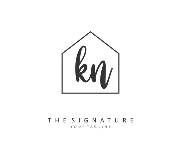 Anfangsbuchstaben Handschrift Und Signatur Logo Ein Konzept Handschrift Initial Logo — Stockvektor