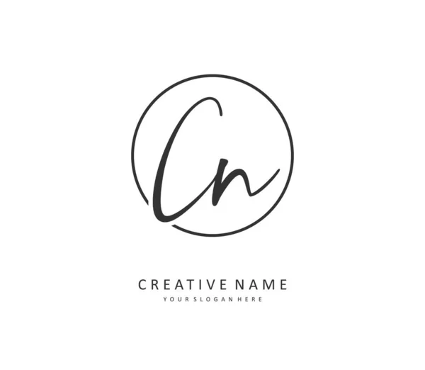 Écrire Lettre Initiale Signer Logo Concept Écriture Logo Initial Avec — Image vectorielle