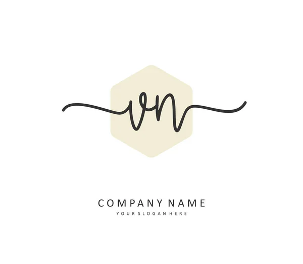 Initial Letter Handwriting Signature Logo Concept Handwriting Initial Logo Template — 스톡 벡터