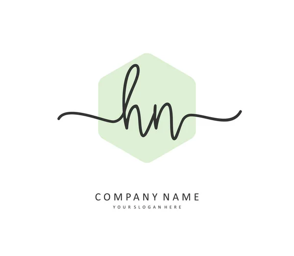 Initial Letter Handwriting Signature Logo Concept Handwriting Initial Logo Template — Stock Vector