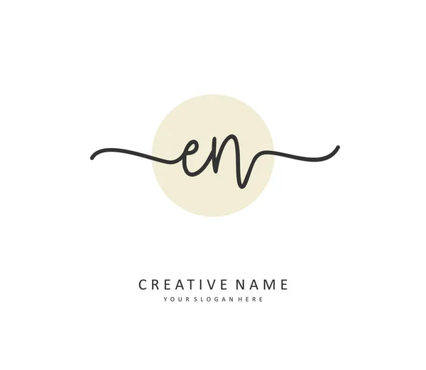 Ecriture Manuscrite Initiale Logo Signature Concept Écriture Logo Initial Avec — Image vectorielle