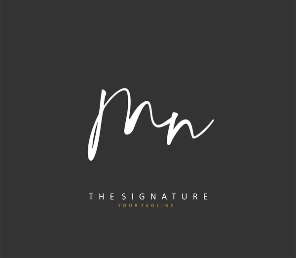 Initial Letter Handwriting Signature Logo Concept Handwriting Initial Logo Template — ストックベクタ