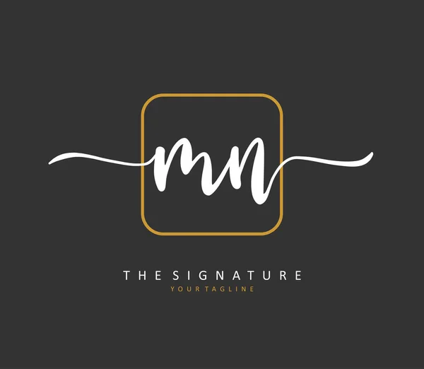 Initial Letter Handwriting Signature Logo Concept Handwriting Initial Logo Template — ストックベクタ