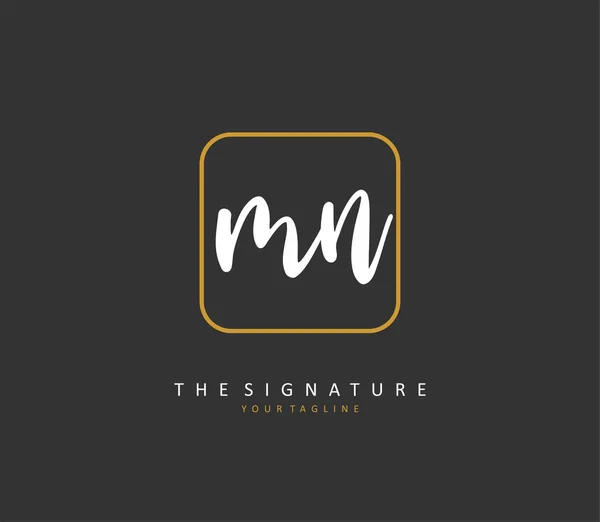 Initial Letter Handwriting Signature Logo Concept Handwriting Initial Logo Template — Stock Vector