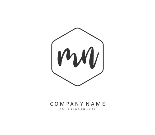 Initial Letter Handwriting Signature Logo Concept Handwriting Initial Logo Template — 图库矢量图片