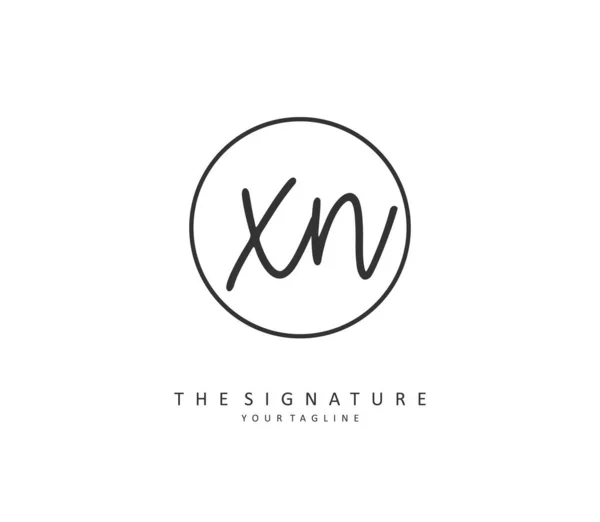 Anfangsbuchstabe Handschrift Und Signatur Logo Ein Konzept Handschrift Initial Logo — Stockvektor