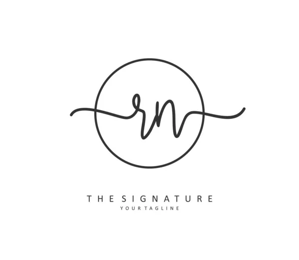 Почерк Инициала Логотип Подписи Первоначальный Логотип Элементом Шаблона — стоковый вектор